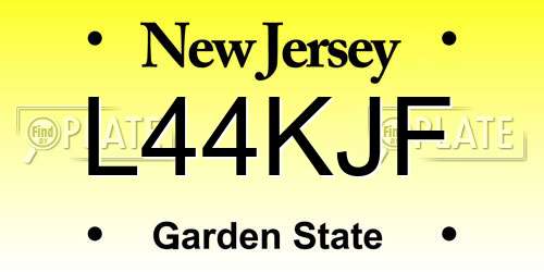L44KJF New Jersey License Plate