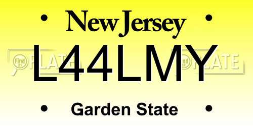 L44LMY New Jersey License Plate