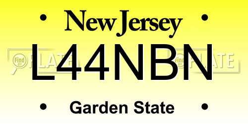 L44NBN New Jersey License Plate