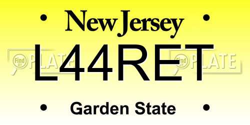 L44RET New Jersey License Plate
