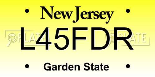 L45FDR New Jersey License Plate