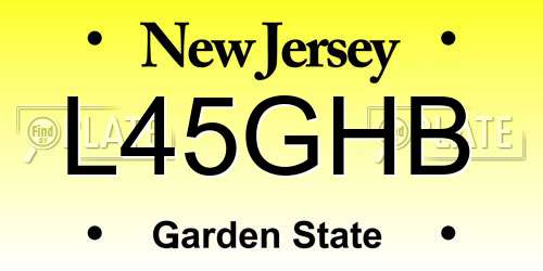 L45GHB New Jersey License Plate