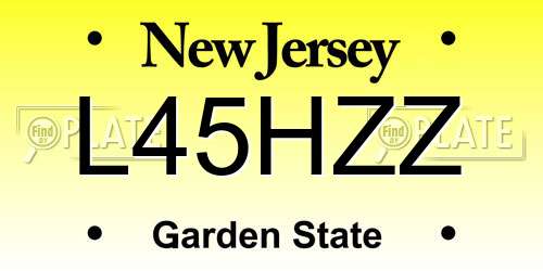 L45HZZ New Jersey License Plate