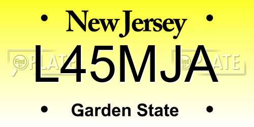 L45MJA New Jersey License Plate