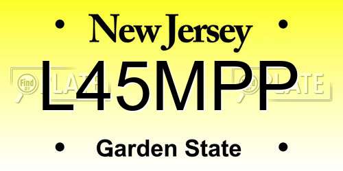 L45MPP New Jersey License Plate