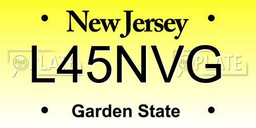 L45NVG New Jersey License Plate