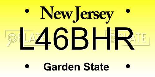 L46BHR New Jersey License Plate