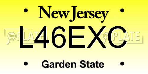 L46EXC New Jersey License Plate