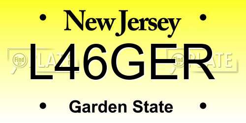L46GER New Jersey License Plate