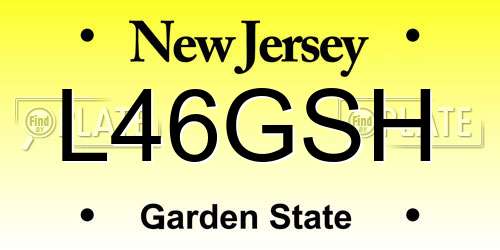 L46GSH New Jersey License Plate