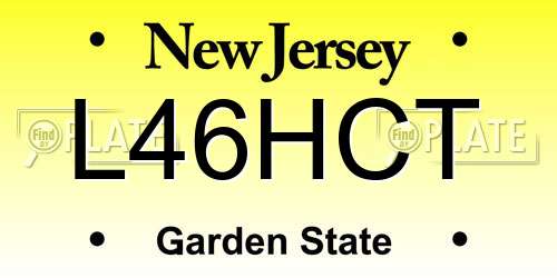 L46HCT New Jersey License Plate