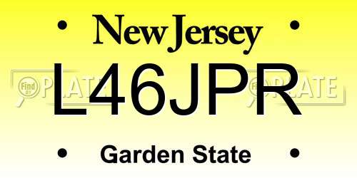 L46JPR New Jersey License Plate