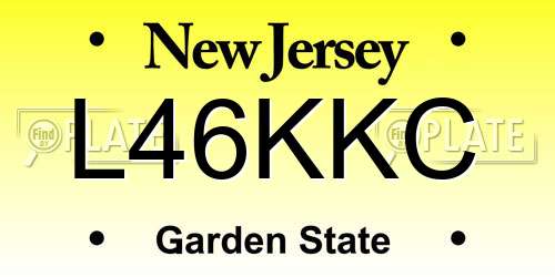 L46KKC New Jersey License Plate