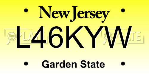 L46KYW New Jersey License Plate