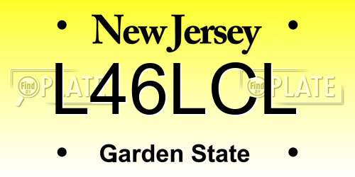 L46LCL New Jersey License Plate