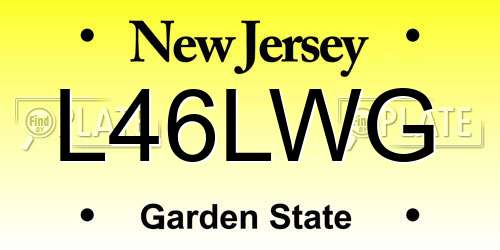 L46LWG New Jersey License Plate