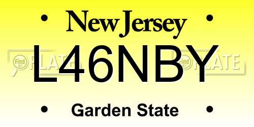 L46NBY New Jersey License Plate