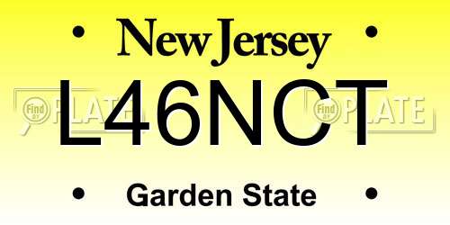 L46NCT New Jersey License Plate