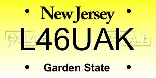 L46UAK New Jersey License Plate