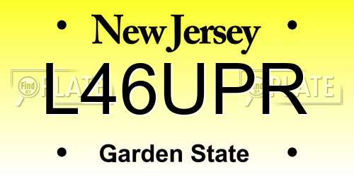 L46UPR New Jersey License Plate