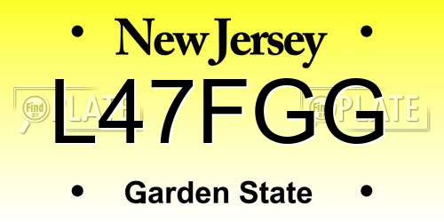 L47FGG New Jersey License Plate