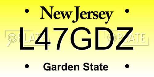 L47GDZ New Jersey License Plate