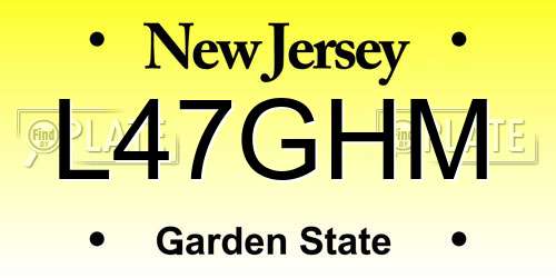 L47GHM New Jersey License Plate