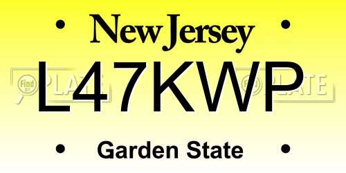 L47KWP New Jersey License Plate