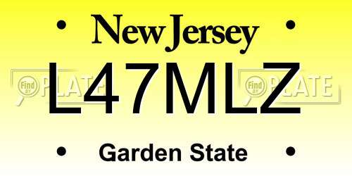 L47MLZ New Jersey License Plate
