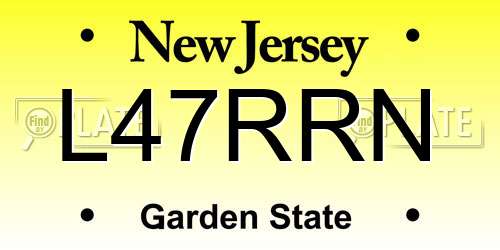 L47RRN New Jersey License Plate