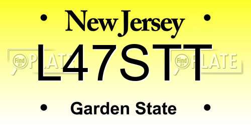 L47STT New Jersey License Plate