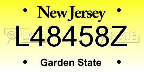 L48458Z New Jersey License Plate