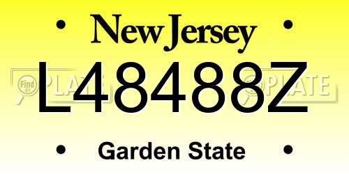L48488Z New Jersey License Plate