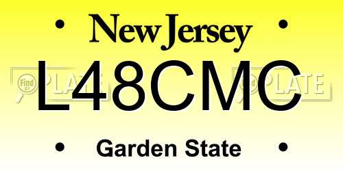 L48CMC New Jersey License Plate