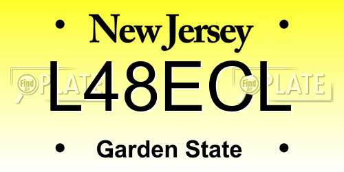 L48ECL New Jersey License Plate