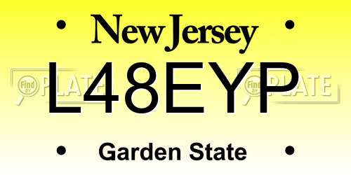 L48EYP New Jersey License Plate