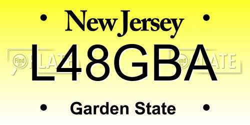 L48GBA New Jersey License Plate