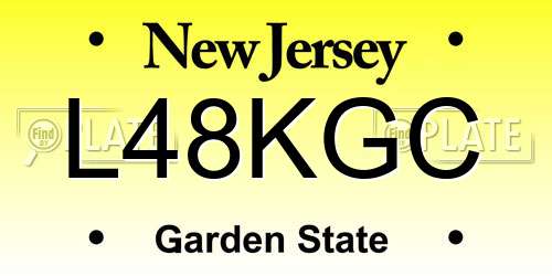 L48KGC New Jersey License Plate