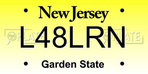 L48LRN New Jersey License Plate