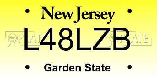 L48LZB New Jersey License Plate