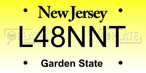 L48NNT New Jersey License Plate