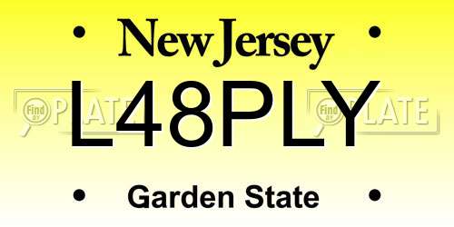 L48PLY New Jersey License Plate