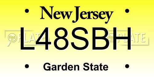 L48SBH New Jersey License Plate