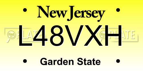 L48VXH New Jersey License Plate