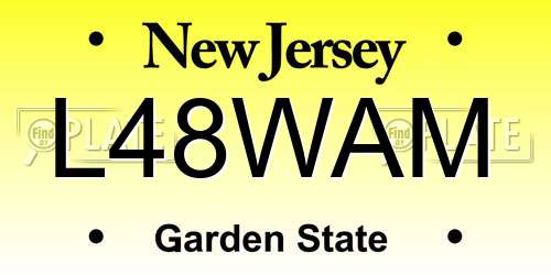 L48WAM New Jersey License Plate