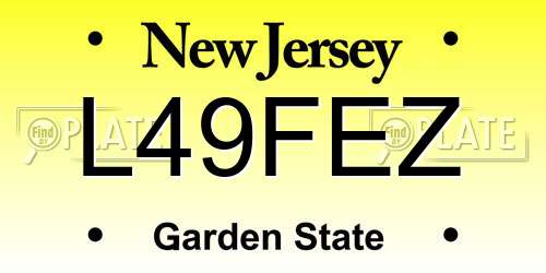 L49FEZ New Jersey License Plate