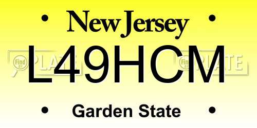L49HCM New Jersey License Plate
