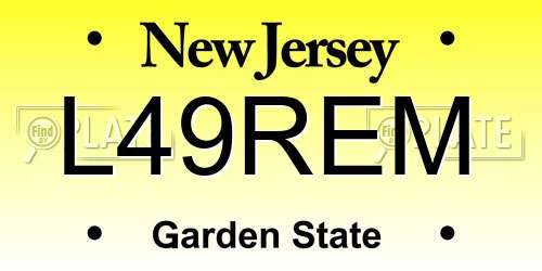 L49REM New Jersey License Plate
