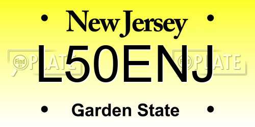 L50ENJ New Jersey License Plate