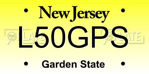 L50GPS New Jersey License Plate